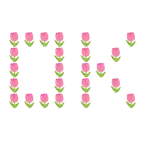 OK button + tulip
