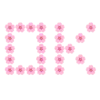 OK button + cherry blossom