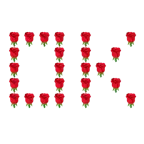 OK button + rose