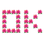 OK button + hibiscus