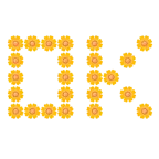 OK button + blossom