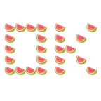 OK button + watermelon