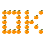 OK button + tangerine