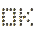 OK button + graduation cap