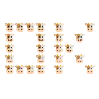 OK button + cow face