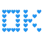 OK button + blue heart