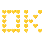 OK button + yellow heart