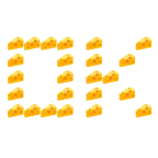 OK button + cheese wedge