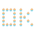 OK button + cupcake