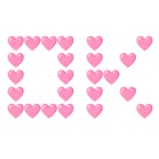 OK button + pink heart