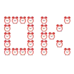 OK button + alarm clock