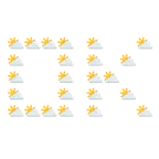 OK button + sun behind cloud