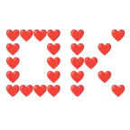 OK button + red heart