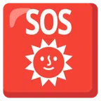 SOS button + sun with face