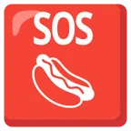 SOS button + hot dog