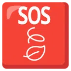 SOS button + leaf fluttering in wind