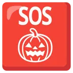 SOS button + jack-o-lantern