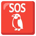 SOS button + penguin
