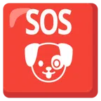 SOS button + dog face