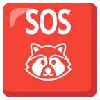 SOS button + raccoon