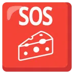 SOS button + cheese wedge