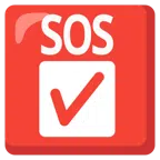 SOS button + check mark button