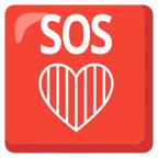 SOS button + red heart