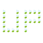 UP! button + leaf fluttering in wind