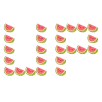 UP! button + watermelon