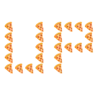 UP! button + pizza