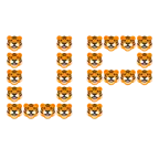 UP! button + tiger face