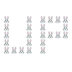 UP! button + rabbit face