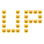 UP! button + cat face