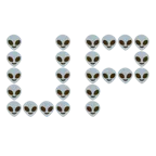 UP! button + alien