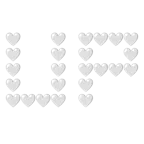 UP! button + white heart