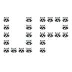 UP! button + raccoon
