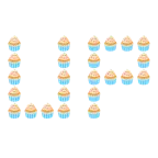 UP! button + cupcake