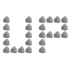 UP! button + rock