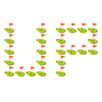 UP! button + flag in hole