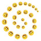 ไซโคลน + หน้ายิ้มตายิ้ม และอ้าปาก