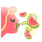 พ่นลม + แตงโม