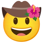 ibisco + faccina con cappello da cowboy