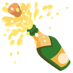 bottle with popping cork + bottle with popping cork
