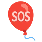 Luftballon + SOS-Zeichen