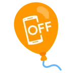 Luftballon + Mobiltelefon aus