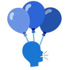 Luftballon + sprechender Kopf