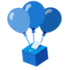 Luftballon + Urne mit Wahlzettel
