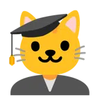 Doktorhut + Katzengesicht