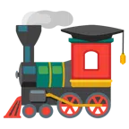 Doktorhut + Dampflokomotive
