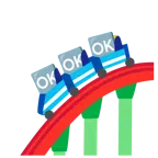 kolejka górska + przycisk OK